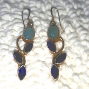 Authentic gem 925 silver earrings.